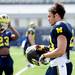 Michigan running back Drake Johnson walks toward warm ups on the practice field outside of the Al Glick Field House on Thursday, August 8, 2013. Melanie Maxwell | AnnArbor.com 